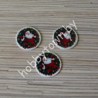 Кабошон-вырубка Дед Мороз 32x32 мм 1шт.