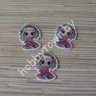 Кабошон-вырубка Девочка-1, 27x38 мм 1шт.