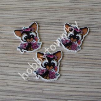 Кабошон-вырубка Собачка,  30x35 мм 1шт.