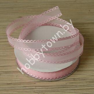 Лента декоративная ажурный край, 15 мм (цв.розовый) 1м