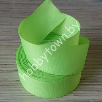 Лента репсовая, ширина 50 мм, (цв. лаймовый 57) 1 метр