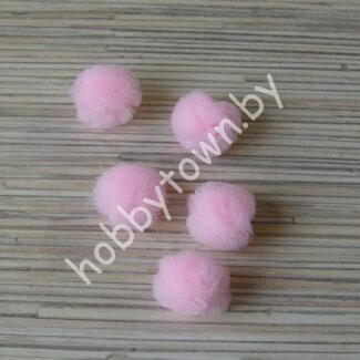 Помпон из фатина 25 мм (цв. розовый) 1 шт.