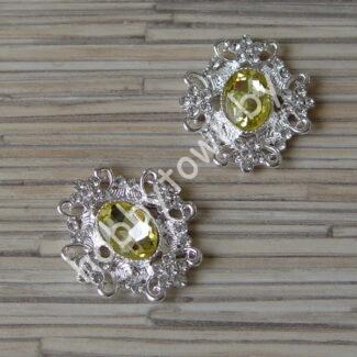 Серединка ювелирная 30×33 мм (цв.серебро/св. золото 25) 1 шт.