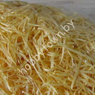 Декоративный наполнитель "Трава" 50 г ± 5 г (цв. жёлтый)