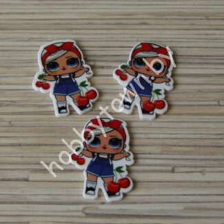 Кабошон-вырубка Куколка-1, 26x37 мм 1шт.