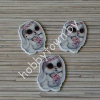 Кабошон-вырубка Зайка-2, 26x37 мм 1шт.