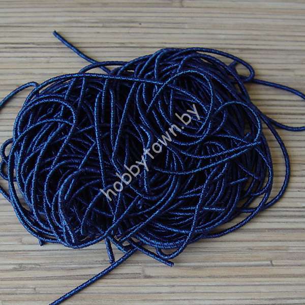 Канитель мягкая, фигурная, матовый 2,0 мм (цв. тёмно-синий) 5 гр.