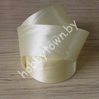 Лента атласная 50 мм (цв. кремовый 09)