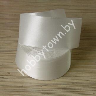 Лента атласная 50 мм (цв. молочный 042) 1 метр