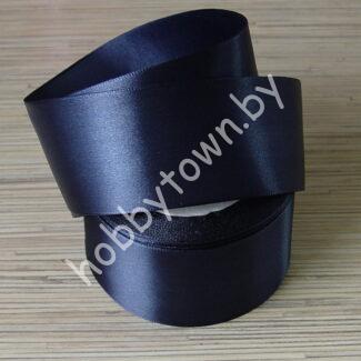Лента атласная 50 мм (цв. тёмно-тёмно-синий 154) 1 метр