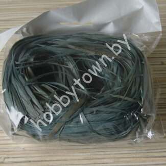 Лыко чесаное цветное 30 г ± 5 г (цв. синий)