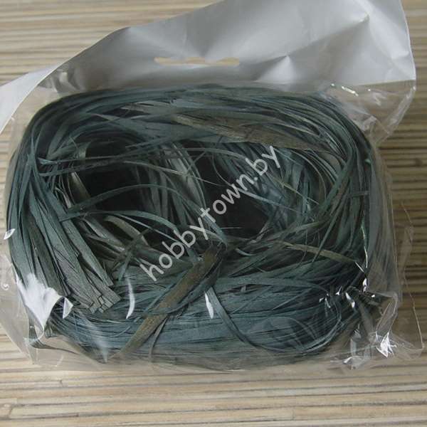 Лыко чесаное цветное 30 г ± 5 г (цв. синий)