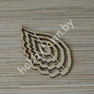 Набор шаблонов "Крылышки-2" 20, 40, 60, 80 мм (фанера 3 мм) 1шт.