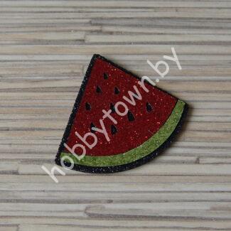 Патч-заготовка Арбузик 50 мм (цв. чёрный/красный) 1шт.