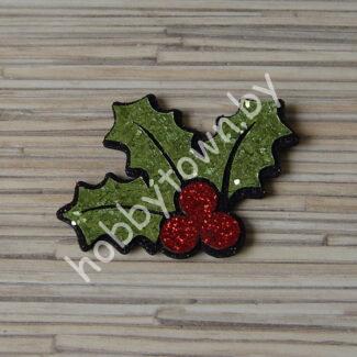 Патч-заготовка Омела 50 мм (цв. чёрный/зелёный) 1шт.