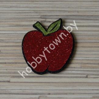 Патч-заготовка Яблочко 50 мм (цв. чёрный/красный) 1шт.