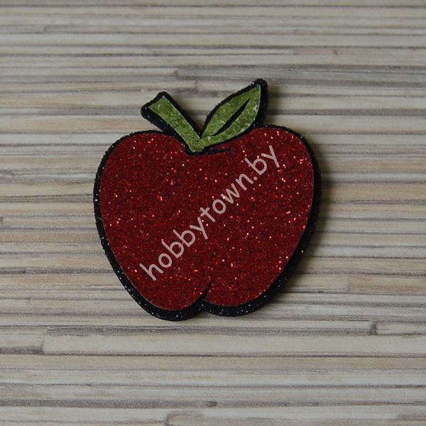 Патч-заготовка Яблочко 50 мм (цв. чёрный/красный) 1шт.