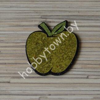 Патч-заготовка Яблочко 35 мм (цв. чёрный/золото) 1шт.