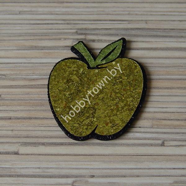 Патч-заготовка Яблочко 50 мм (цв. чёрный/золото) 1шт.