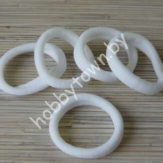 Резинка для волос бесшовная 5,5 см (цв.молочный) 1шт.