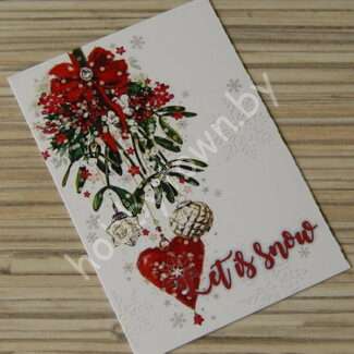 Карточка "Let it snow" 5x7,2 см