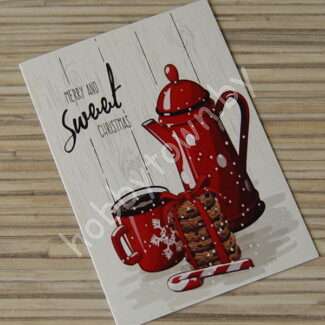 Карточка "Merry and sweet christmas" 5x7,2 см
