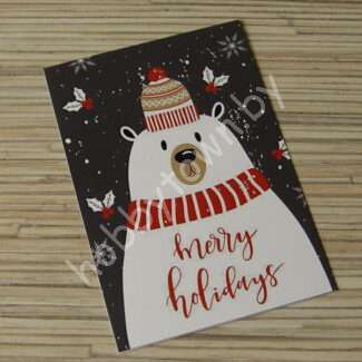 Карточка "Merry Holidays" 7x10 см