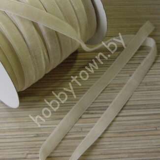 Лента бархатная 1 см (цв.айвори) 1 метр