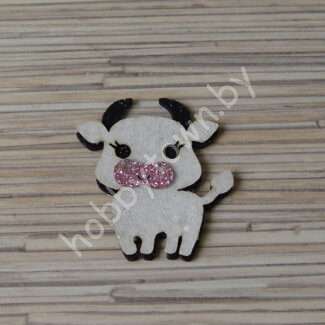 Патч-заготовка Бычок 35 мм (цв. чёрный/белый) 1шт.