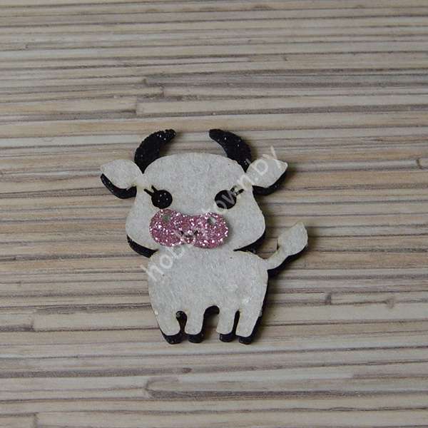 Патч-заготовка Бычок 50 мм (цв. чёрный/белый) 1шт.