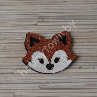 Патч-заготовка Лисичка 50 мм (цв. чёрный/рыжий) 1шт.