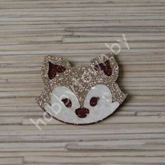 Патч-заготовка Лисичка 50 мм (цв. чёрный/св-золото) 1шт.