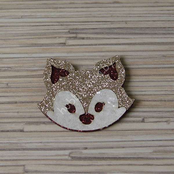 Патч-заготовка Лисичка 50 мм (цв. чёрный/св-золото) 1шт.