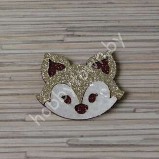 Патч-заготовка Лисичка 35 мм (цв. медный/св-золото) 1шт.