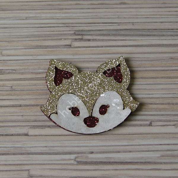 Патч-заготовка Лисичка 50 мм (цв. медный/св-золото) 1шт.