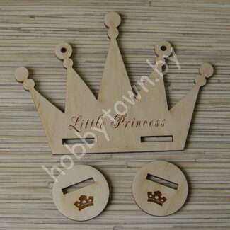 Держатель для заколок "Корона" фанера 3 мм, 15 см, 1 шт