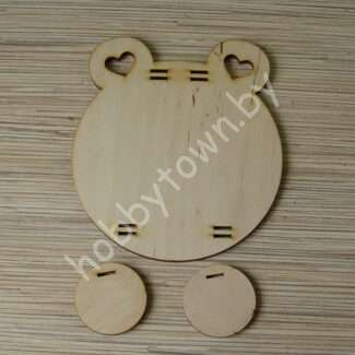 Держатель для заколок "Мишка" фанера 5 мм, 15 см, 1 шт