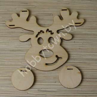 Держатель для заколок "Олень" фанера 5 мм, 15 см, 1 шт
