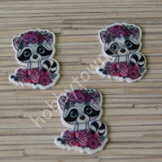 Кабошон-вырубка Енотик, 28x37 мм 1шт.