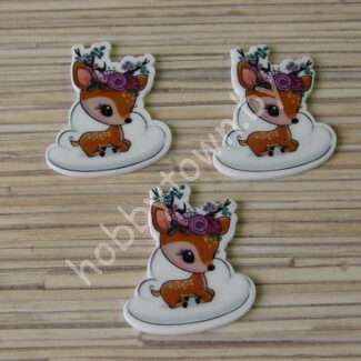 Кабошон-вырубка Косуля, 32x40 мм 1шт.