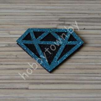 Патч-заготовка Алмаз 50 мм (цв. чёрный/бирюзовый) 1шт.