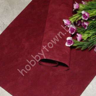 Замша искусственная двухсторонняя  (цв. бордовый 15)