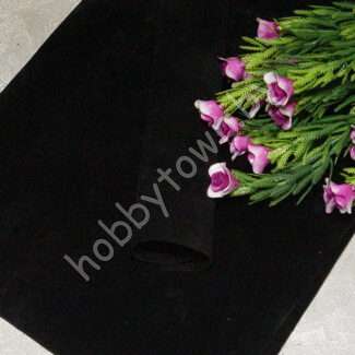 Замша искусственная двухсторонняя  (цв. чёрный 1)