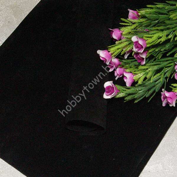 Замша искусственная двухсторонняя (цв. чёрный 1)