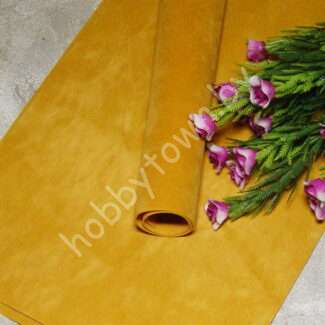 Замша искусственная двухсторонняя (цв. горчичный 28)