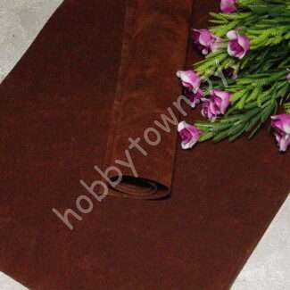 Замша искусственная двухсторонняя  (цв. тёмно-коричневый 37)