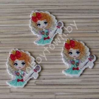 Кабошон-вырубка Феечка, 32x35 мм 1шт.