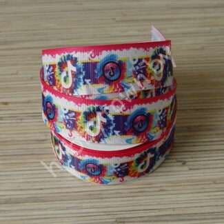 Лента репсовая 25 мм с рисунком TikTok, 1 м