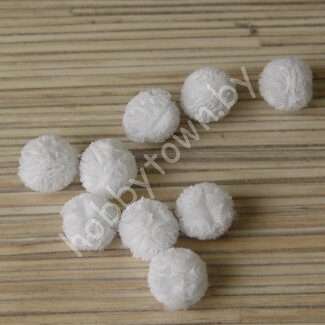 Помпон декоративный 25 мм (цв. белый) 1 шт.