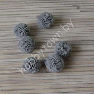 Помпон декоративный 15 мм (цв. серый) 1 шт.